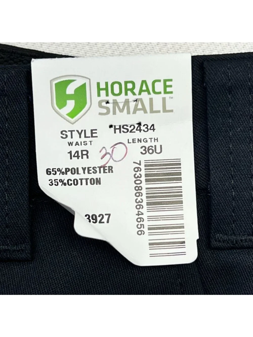 NWT Horace Womens Flat Front Straight Trouser Uniform Dress Pants Size 14 Black